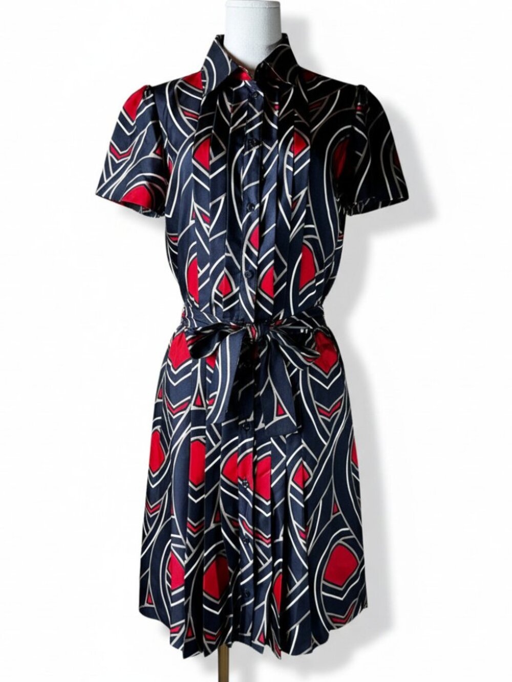 Moschino Cheap and Chic Pre-Fall 2011 Silk Geometric Shirtdress Size 8